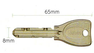 MIWA純正キーとキーシリンダー